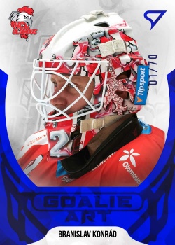 Branislav Konrad Olomouc Tipsport ELH 2022/23 SportZoo 2. serie Goalie Art /70 #GA-18